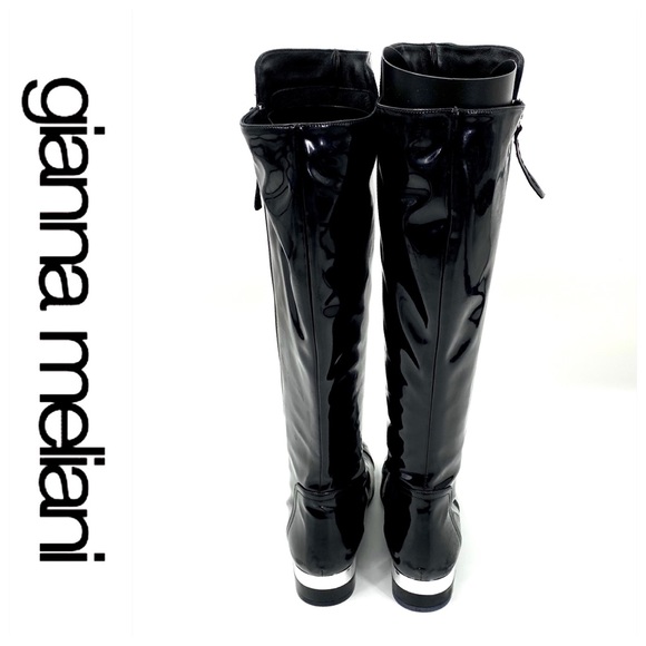 💕SALE💕 Gianna Meliani Black Patent Boots - Picture 3 of 8